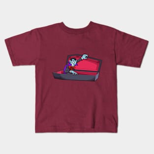 Vampire In Coffin Kids T-Shirt